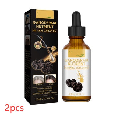 Black Ganoderma Lucidum White To Black Hair-Restorer - Darkens Grey and White Hair.