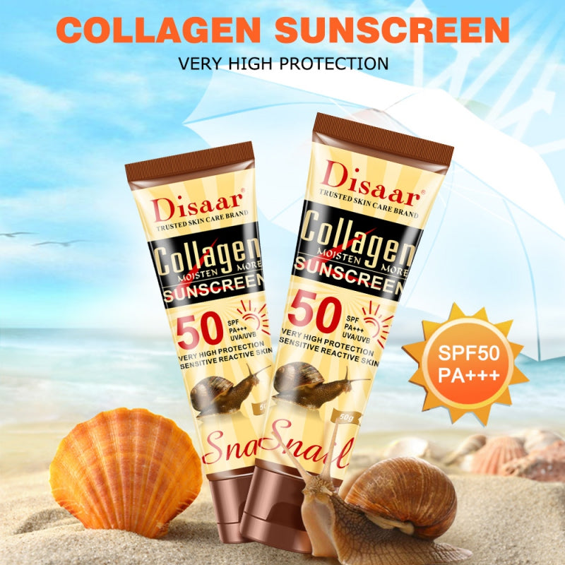 Crema protectora solar con efecto colágeno anti-UV DISAAR 50 g, FPS: 50+ PA+++