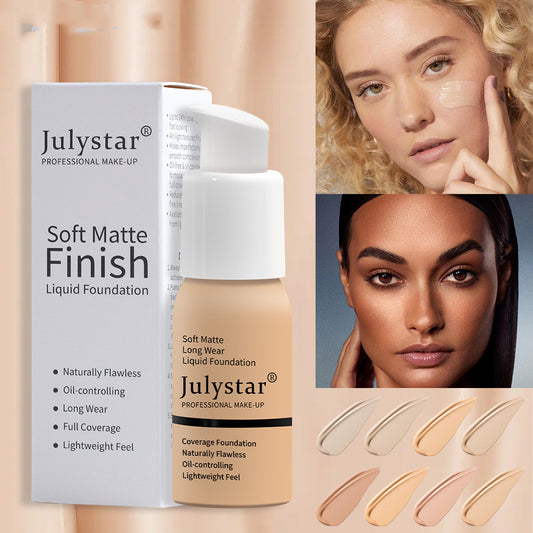 JULYSTAR JULYSTAR Corrector y base de maquillaje líquidos de larga duración y resistentes al agua