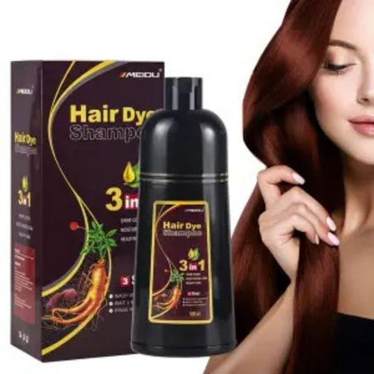 MEIDU White To Black Bubble Hair Color Cream -3-in-1 Black Hair Dye Shampoo