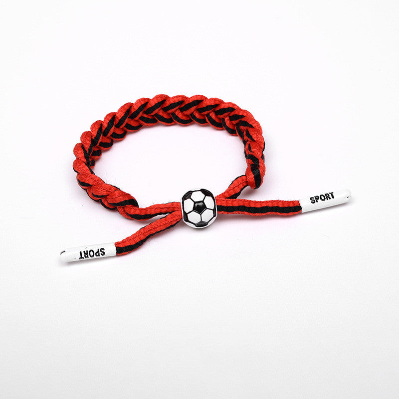 Football Star Braided Bracelet - Country Flags