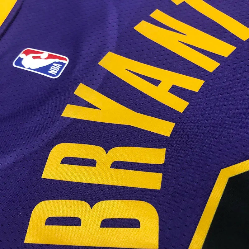 Lakers BRYANT #24 Purple Top Quality Hot Pressing NBA Jersey (Trapeze Edition)