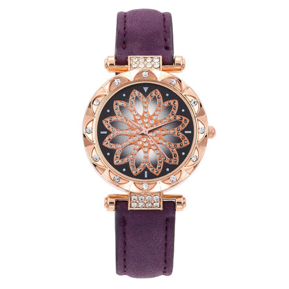 Conjunto de reloj y pulsera de cuarzo para mujer