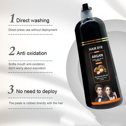 Hair Color Cream Bubble Black Dyed - Argan Oil Fast Hair Dye Shampoo