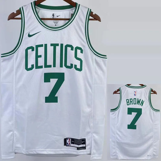 CELTICS BROWN #7 White Top Quality Hot Pressing NBA Jersey