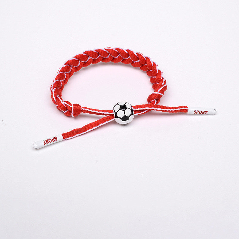 Football Star Braided Bracelet - Country Flags