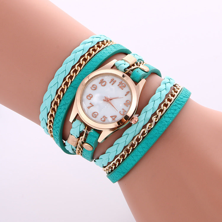 Conjunto de pulsera y reloj bohemios