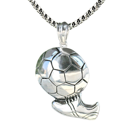 Sneakers football shot pendant necklace