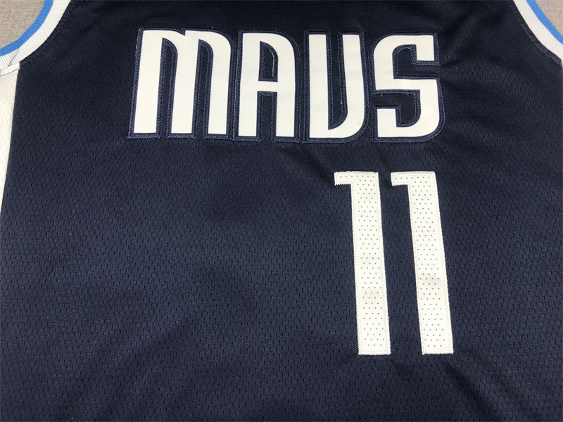 Dallas Mavericks IRVING # 11 Announced Dark Blue NBA Jersey