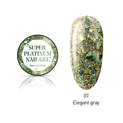 SUPER PLATINIUM Colored Gel Nail Polish