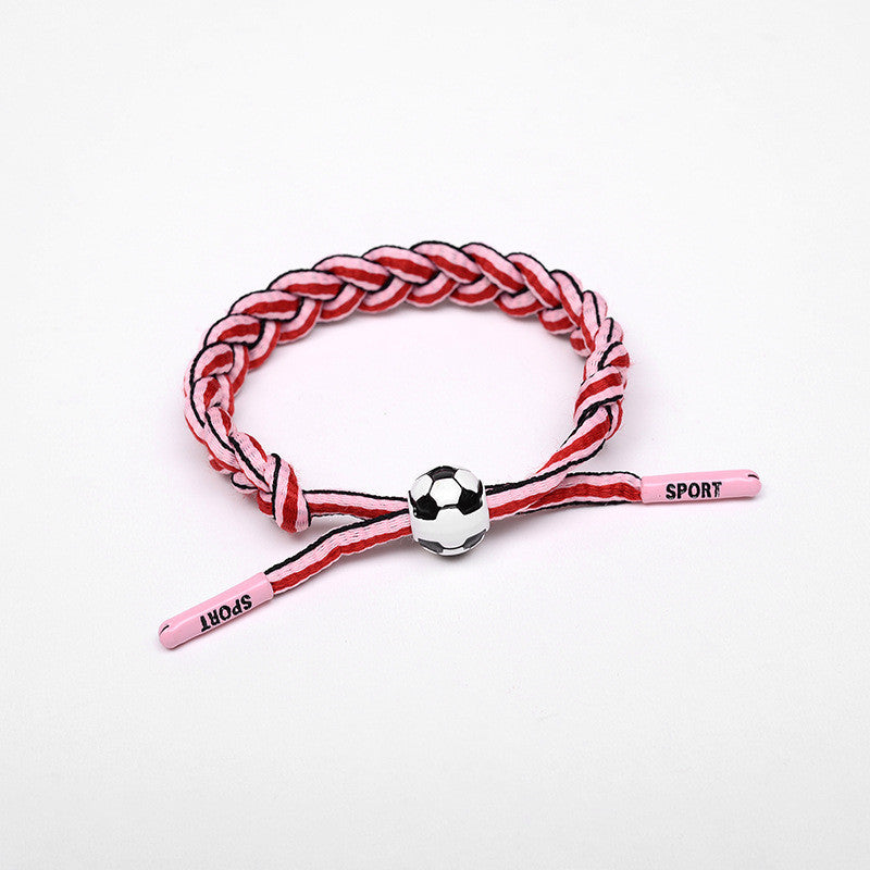 Football Star Braided Bracelet - Country Flags