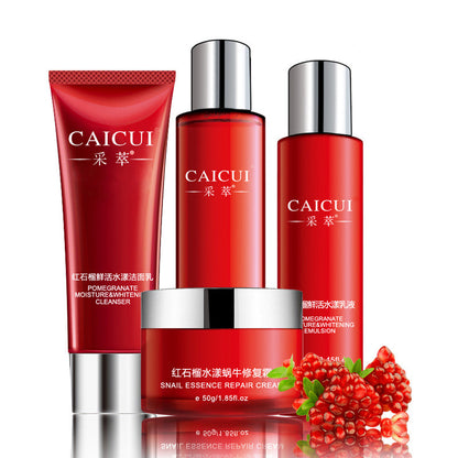 CAICUI Moisturizing Skin Care Pomegranate Set 4 Pieces