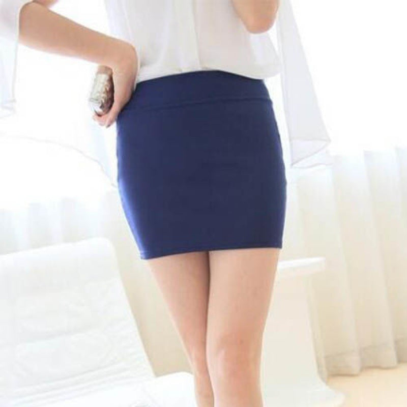 One-step Skirt Unlined High Waist Stretch Short Skirt Skirt