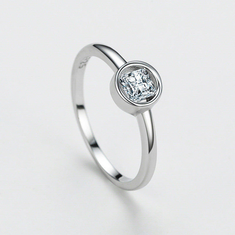 Anillo Pandora estilo japonés y coreano con circonitas y diamantes de imitación en plata S925