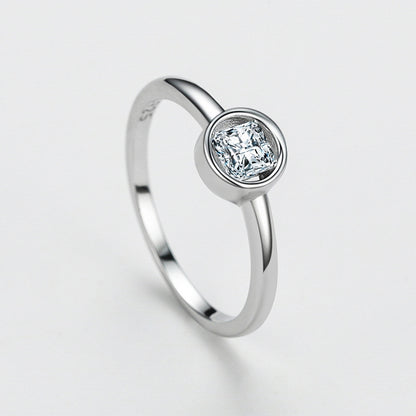 S925 Silver Faux Diamond Zircon Japanese and Korean Style Pandora Ring