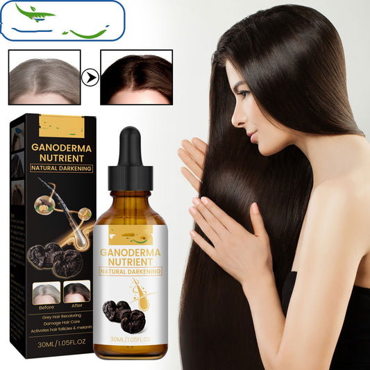 Black Ganoderma Lucidum White To Black Hair-Restorer - Darkens Grey and White Hair.