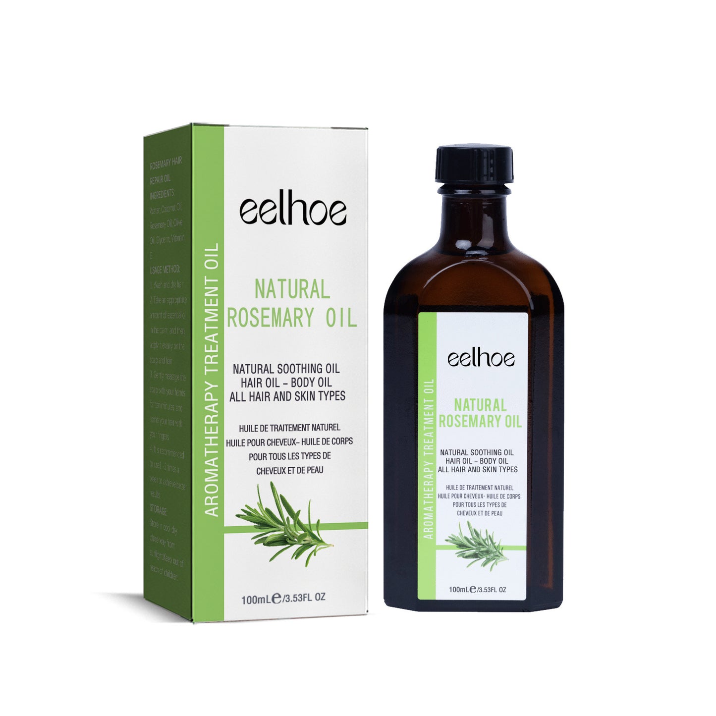 EELHOE Rosemary Intensive Hair Care Essential Oil - Frizz Control, Long-Lasting Soft Scent, Color Hair Care Essential Oil