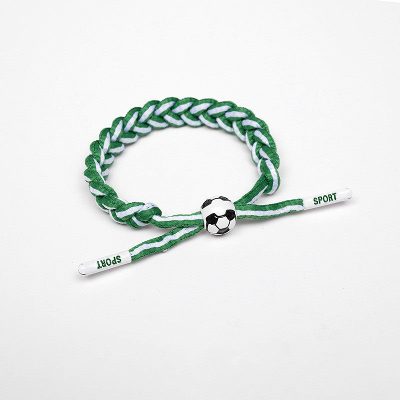 Football Star Braided Bracelet - Country Flags