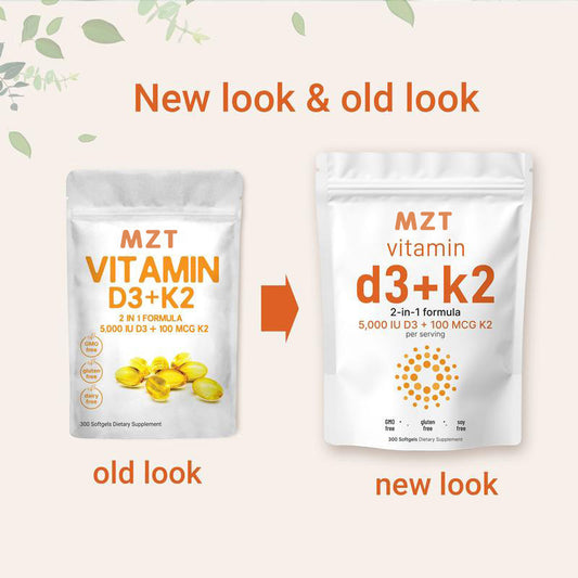 Vitamin D3 k2 Softgel - Supports Heart, Muscle, and Bone Health, Strengthens the Immune System