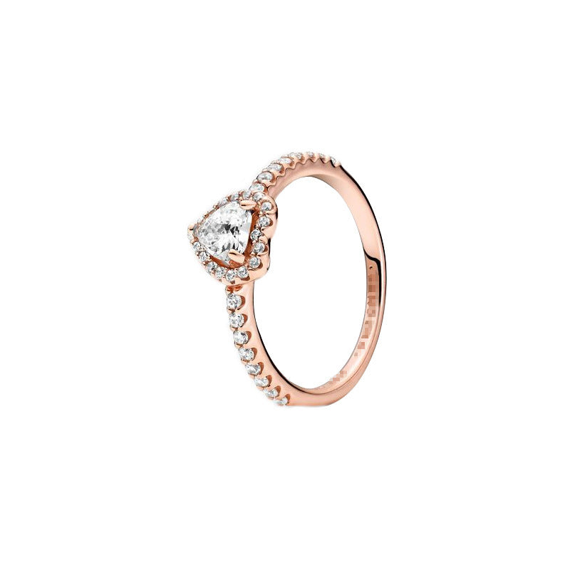 Anillo Pandora elegante en forma de corazón