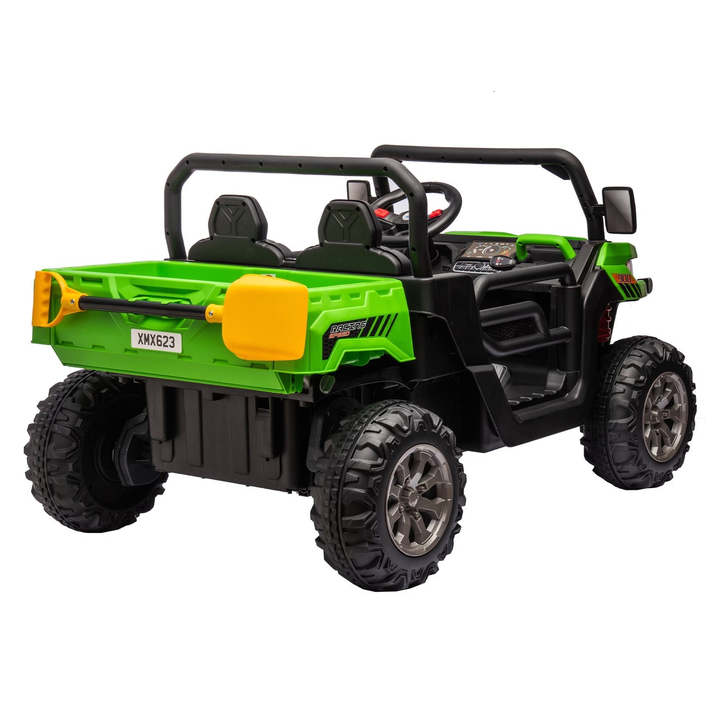 2-Person Electric Kids Truck - 24 Volt, 2x200W Motor, Cast Bed, Remote-Controlled, Loader, Non-Slip Tires