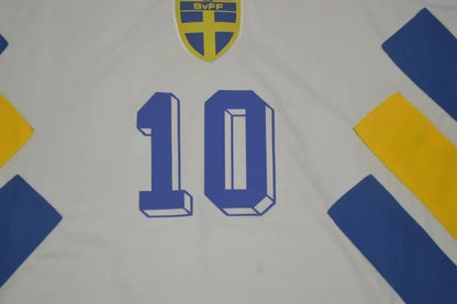 Sweden White Retro Soccer Jersey (add "Gyökeres" or your preferred name)