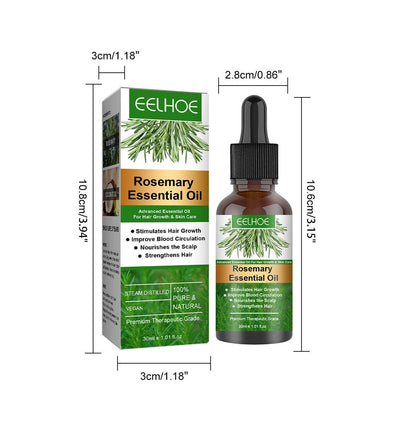 EELHOE Rosemary Hair Care Essential Oil - Hair Growth Enhancer & Anti-Hair Loss Treatment, Nourishing Scalp and Roots