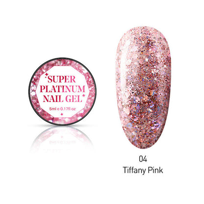 SUPER PLATINIUM Colored Gel Nail Polish