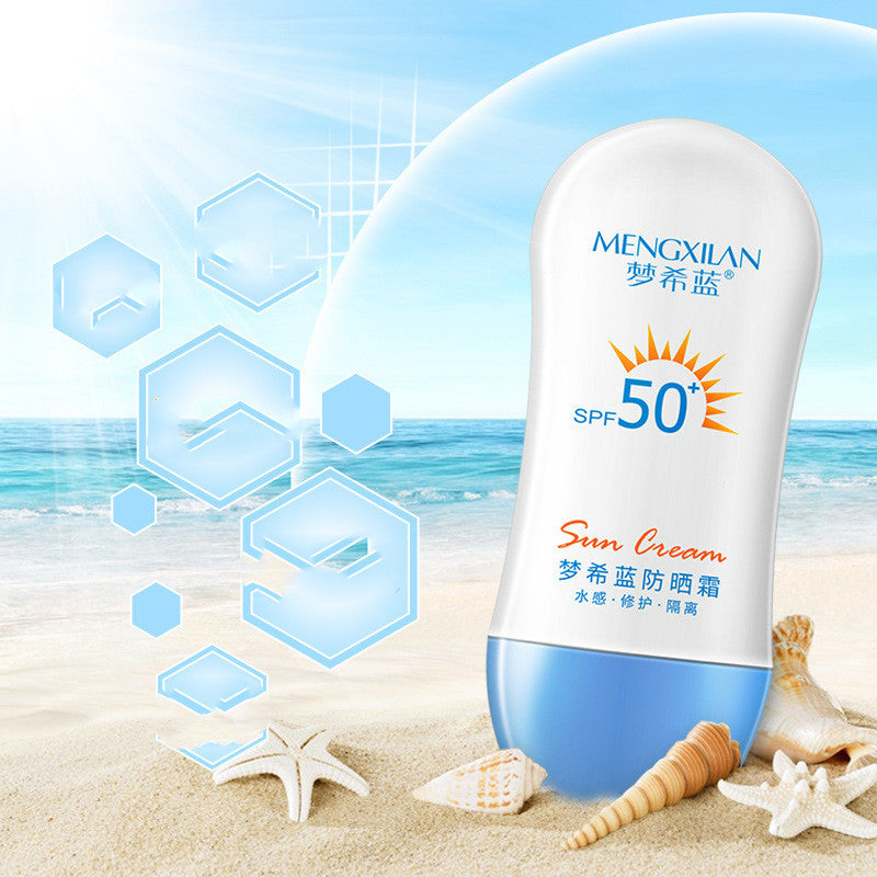 MENGXILAN Crema solar para rostro y cuerpo ligera y resistente al agua, 100 ml, FPS: 50+ PA:+++