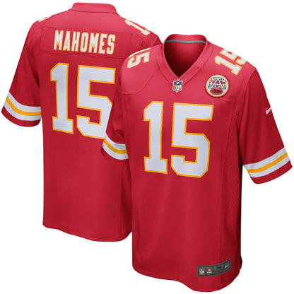 Camiseta de juego juvenil de Patrick Mahomes de los Kansas City Chiefs en color rojo