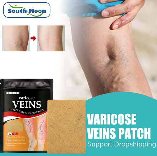 SOUTH MOON Varicose Vein Patch – Relief for Vasculitis, Phlebitis, and Spider Veins, Anti-Swelling, Leg Pain Reliever