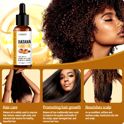 African Hair Growth Products - 100% Pure Batana Hair Growth Oil for Hair Loss Prevention, Strengthens and Extends Black Hair, Prevents Breakage - Oil, Spray, Hair Conditioner