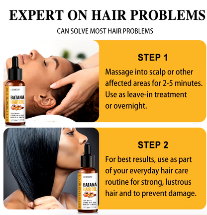 African Hair Growth Products - 100% Pure Batana Hair Growth Oil for Hair Loss Prevention, Strengthens and Extends Black Hair, Prevents Breakage - Oil, Spray, Hair Conditioner