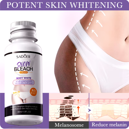 Whitening and Dark Melanin Removal Serum – For Intimate Areas (Vagina), Underarms, Knees, Elbows, and Full Body Whitening Serum 30ml