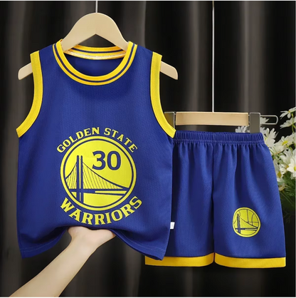 New 2024-25 American Basketball, Boston, Bulls, Rockets, Golden State Kids Jersey and Shorts Set