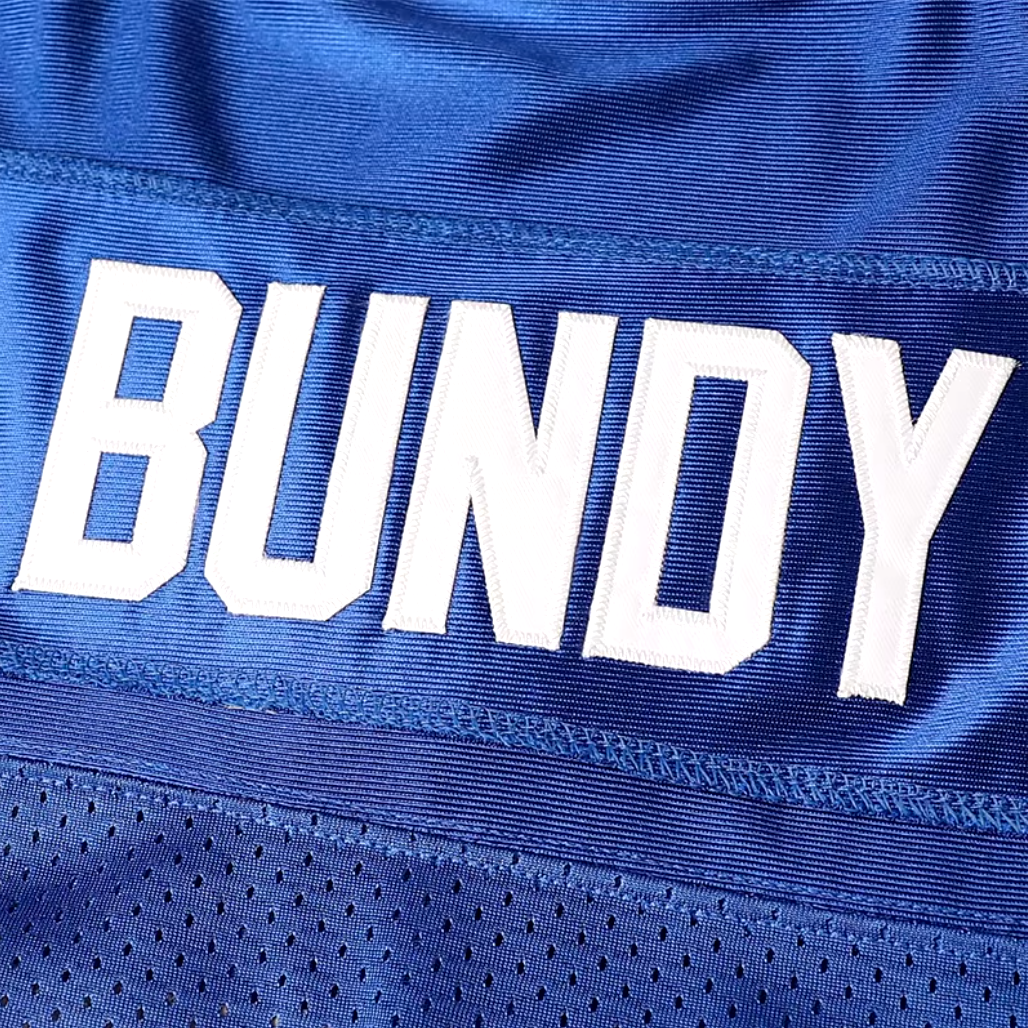 POLK HIGH #33 BUNDY Football Jersey - Married with Children TV Series, Stitched Blue Jersey