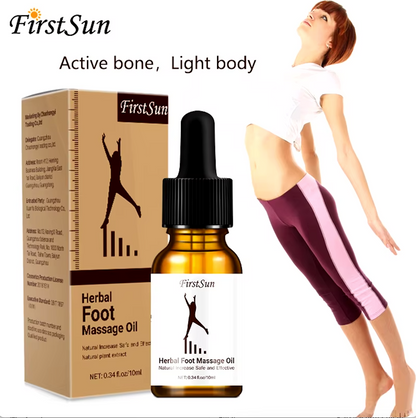 4 pcs Firstsun Height Increasing Oil Herbal Body Grow Taller Essential Oil Foot Massage Health Care Products Promot Bone Growth