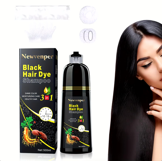 NEWVENPER Coloring in Minutes Natural and Long Lasting Color Hair Dye Shampoo for Men and Women 500ML/14.9 Fl.Oz