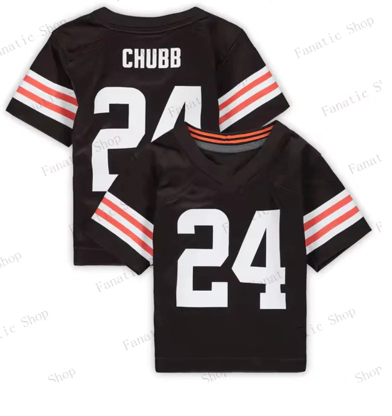 Cleveland Browns Chubb #24 NFL Jersey - Kids and Adults Jerseys