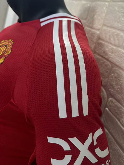 Camiseta de fútbol de manga larga para jugador del Manchester United 2024-25