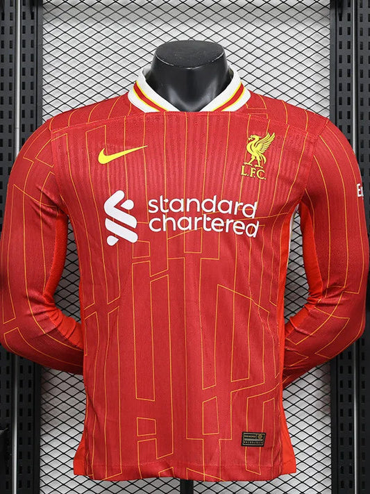 2024-25 LIVERPOOL Home Long Sleeve Player Version Soccer Jersey