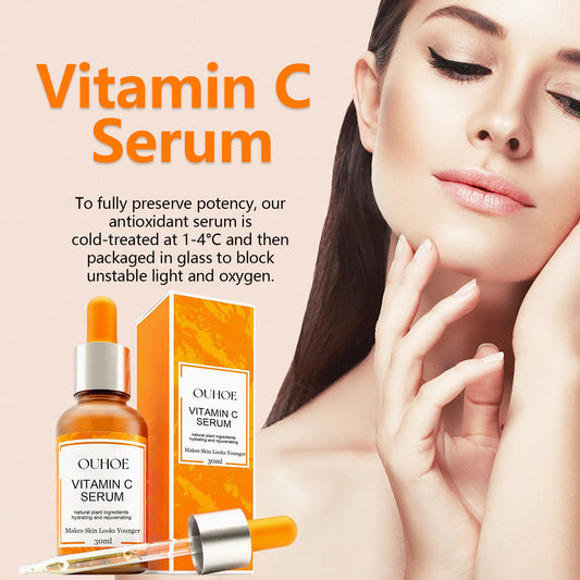 OUHOE Anti-Aging Vitamin C Serum: Reduces Wrinkles, Erases Visible Lines, and Firms the Skin