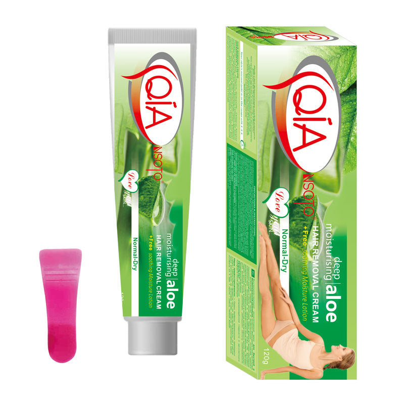 Crema depilatoria suave para axilas, zona genital, piernas, brazos y manos QIO