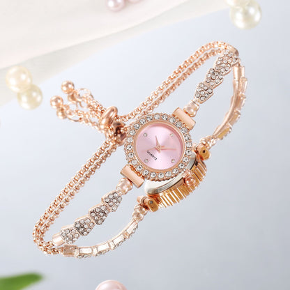 Reloj de cuarzo para mujer con pulsera ajustable