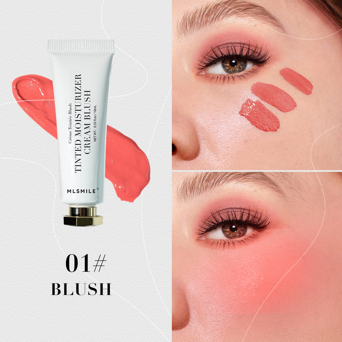 MLSMILE Blush Natural Moisturizing Dual Purpose