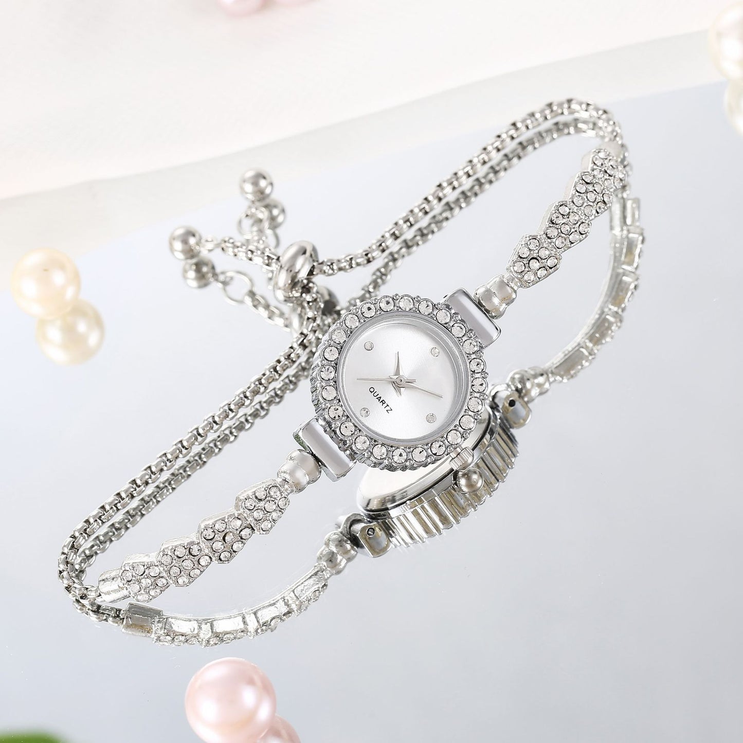 Reloj de cuarzo para mujer con pulsera ajustable