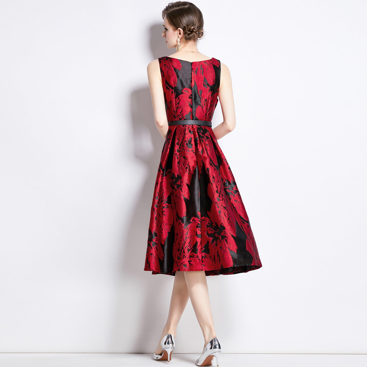 Three Dimensional Jacquard Women's Dress