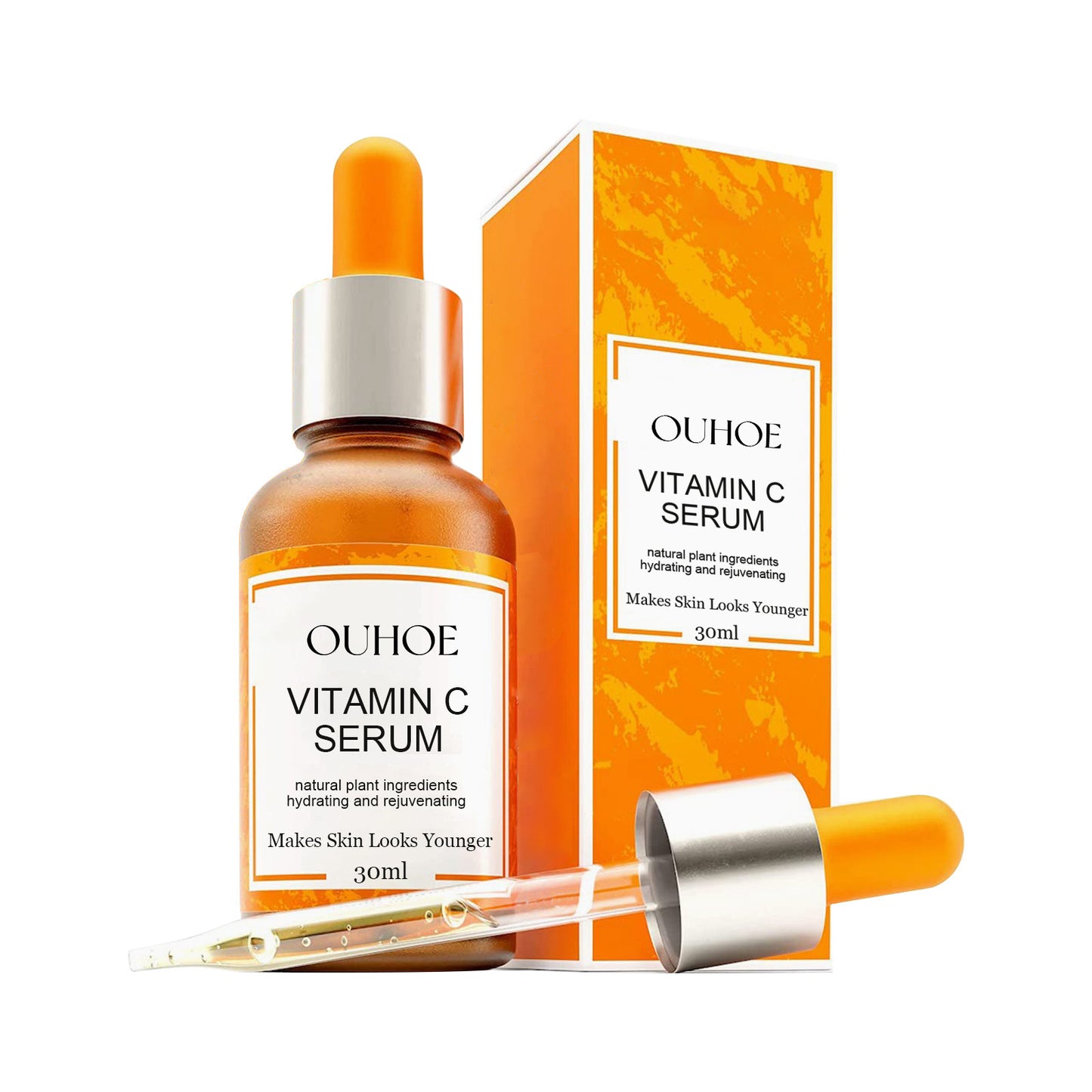 OUHOE Anti-Aging Vitamin C Serum: Reduces Wrinkles, Erases Visible Lines, and Firms the Skin