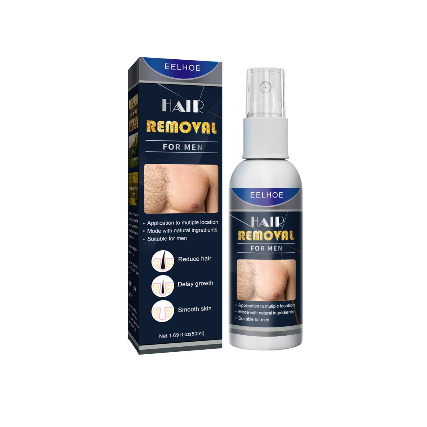 Crema depilatoria EELHOE suave, seca, no irritante, hidratante y de limpieza profunda para la zona genital, las axilas y todo el cuerpo