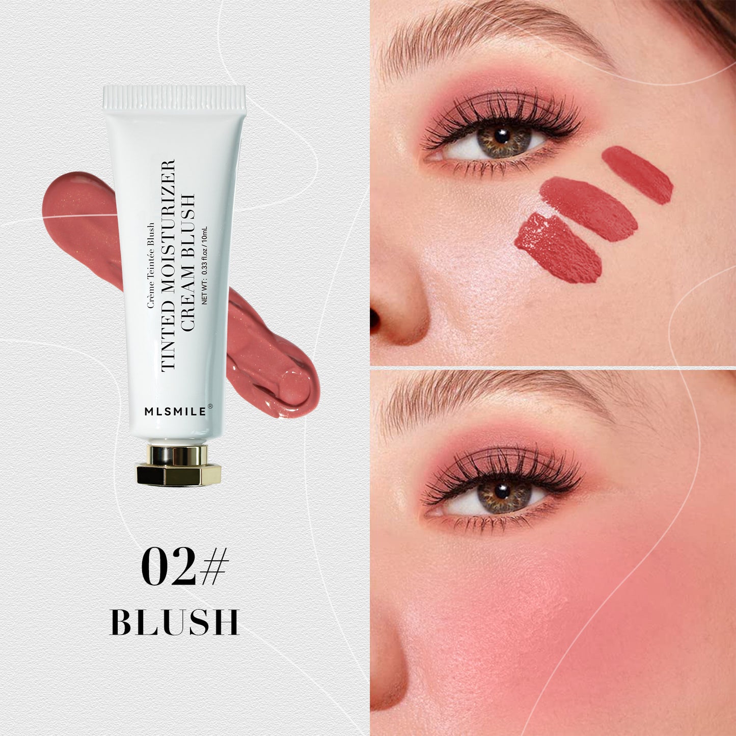 MLSMILE Blush Hidratante natural de doble propósito